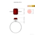 thumbnail image 5 of ANGARA Lab Grown 3 Ct Emerald-Cut Ruby Hidden Halo Classic Engagement Ring for Women in 14K White Gold (Size-9x7mm) | July Birthstone, Anniversary, Jewelry Gift for Women | Lab-Grown Ruby Ring, 5 of 8