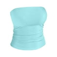 thumbnail image 6 of WTXUE Womens Strapless Tube Tops Basic Tee Shirts Sleeveless Bandeau Going Out Crop Tops Slim Fit Tee Tops Tank Casual Short Shirts Tight Shirts Summer Outfits Mint Green Xl, 6 of 6