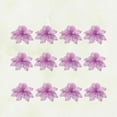 thumbnail image 6 of Gymnture 12 Glitter Poinsettia Christmas Ornaments - Purple, 6 of 10