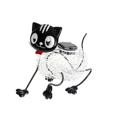 

Pompotops Solar Light Smart Solar Garden Light for Outdoor Decor with Cute Garden cat Illuminated lamp