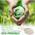 thumbnail image 4 of HELIAHOO Cotton String Shopping Bags Reusable Washable Grocery Mesh Organizer Net AZ83-11896, 4 of 7