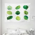 thumbnail image 1 of Sage Tapestry, Watercolor Art Theme Set of Green Leaves Fresh Foliage Trees Forest Woods Ecology, Wall Hanging for Bedroom Living Room Dorm Decor, 80W X 60L Inches, Green White, by Ambesonne, 1 of 2