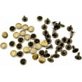 thumbnail image 2 of 200 Pack Leather Rivets Single Cap Rapid Rivet Metal Stud Fasteners Round Cap for Bag Belt Wallet Leather Craft (Antique Brass, 6MM), 2 of 5