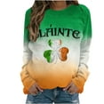 thumbnail image 4 of Guluxicc St. Patricks Day Sweatshirts for Women Casual Crewneck Long Sleeve Pullover Tops St Patty's Day Graphic Shirts, L, 4 of 5