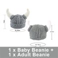 thumbnail image 1 of Hat Handmade Medieval Wool Beanie ; 1x Baby Hat and 1x Adult Hat, 1 of 10