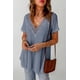 thumbnail image 2 of ABPHQTO Top con cuello en V y volantes de punto gofrado de ganchillo de encaje para mujer, 2 of 5