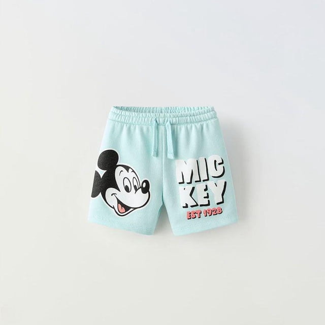 Pantalones cortos de moda para niños de 1 a 7 años, ropa deportiva informal, pantalones finos bonitos, pantalones cortos con estampado de Mickey Mouse, Verano