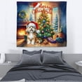 thumbnail image 3 of Merry Christmas Havanese Santa Hat Xmas Tree Winter Holiday Tapestry Havanese Dog Lover Gifts Idea Wall Hanging Backdrop Home Decor - 01013, 3 of 5