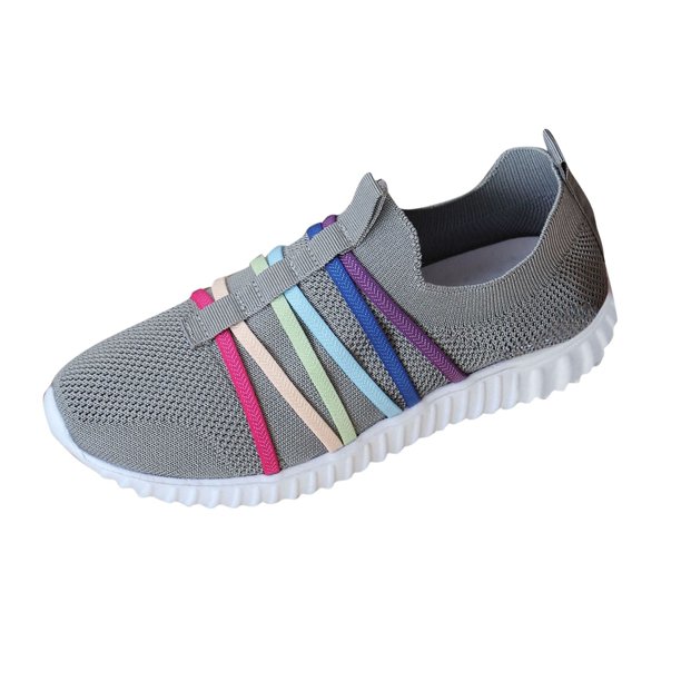 Zapatillas deportivas de mujer, de malla de color liso, transpirables, cómodas, informales y ligeras, para correr