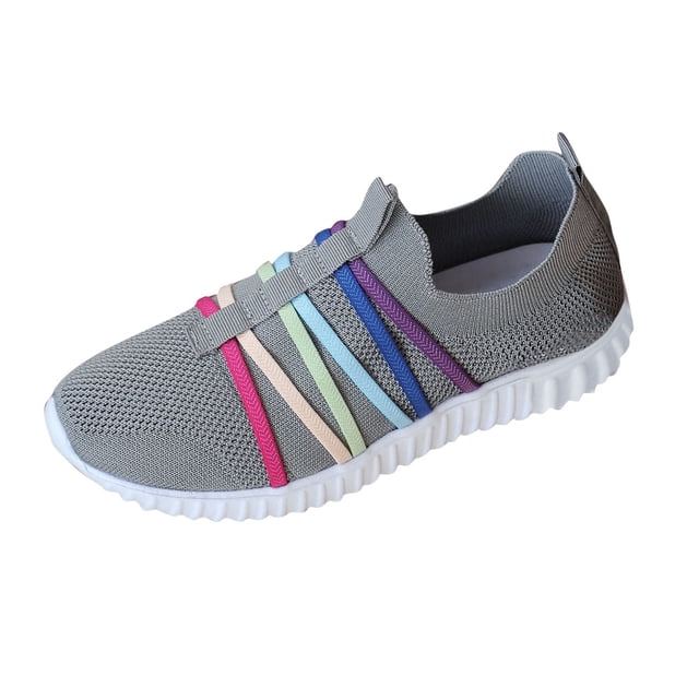 Zapatillas deportivas de mujer, de malla de color liso, transpirables, cómodas, informales y ligeras, para correr