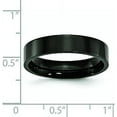 thumbnail image 6 of Chisel Stainless Steel Polished Black IP-plated 5.2mm Flat Band - Ring Size 11.0, 6 of 8