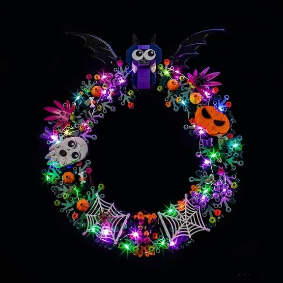 ‌LED Light Compatible with Legos 40825 Building Set, LED Light Kit for Legos 40825 Halloween wreath Artificial Flowers Building Toy, Decoration Lights, No Building Model Kit
