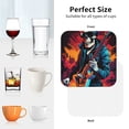 thumbnail image 6 of Lsque Rock Skull Singer Pattern 4" Drink Coasters Set of 4, PVC Leather Absorbent Coasters, Table Coaster Set Decorative Coffee Cup Coasters Housewarming Gift -Square, 6 of 6