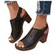thumbnail image 1 of Bmisegm Silver Girl High Heel Black High Heel High Heel for Woman Casual Leisure Shoes Womens Sandals Summer Black 9, 1 of 9