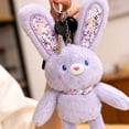thumbnail image 4 of Llavero de peluche de peluche – Peluche de conejo de Pascua adorable, clip de viaje divertido, figura de peluche decorativa suave, regalo de cumpleaños navideño genial, 4 of 5