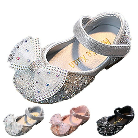 

PEASKJP Girl Sandals Girls Flat Soft Sandals Indoor Pinted Comfort Non Slip Comfy Sandals Kids Summer Flats Silver 8.5