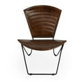 thumbnail image 6 of Home Square Iron and Leather Accent Chair in Borwn - Set of 2, 6 of 7