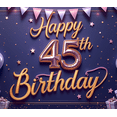 thumbnail image 4 of Colorful Design Happy 45th Birthday Balloon Decoration Party Banner for Celebration Event Indoor, 4 of 8