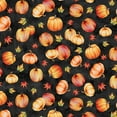 thumbnail image 3 of 44 x 36 Wilmington Prints Tossed Pumpkins on Black Thanksgiving 100% Cotton Fabric, 3 of 3
