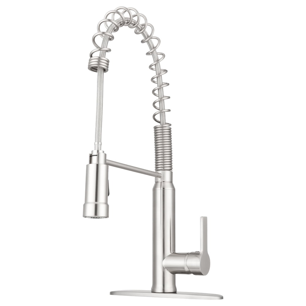 Montesano Hi-Arc Coil Kitchen Faucet by Pacific Bay - Brushed Satin Nickel