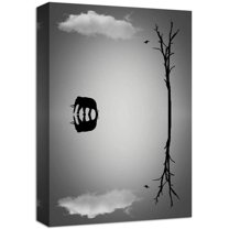 Idea4wall Modern Canvas Wall Art Lonly Animals Canvas Prints for Home Wall Decor, 16"x24"