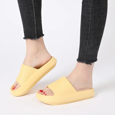 

4.5cm Heightened Ladies Slippers Minimalist Wide Fit Slides