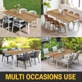thumbnail image 5 of Brown Wooden Table Cloths for 8 Foot Rectangle Tables, Vintage Western Country Wooden Plank Patio Waterproof Elastic Fitted Tablecloths, Washable Rectangular Table Cover for Camping, 5 of 8