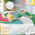 thumbnail image 2 of King 4 Piece Bedding Set Summer Ocean Tropical Leaves Soft Breathable Duvet Cover and Pillowcase, Cartoon Swimming Circle Duvet Cover Set Bed Sheets for Bedroom Dormitory Guest Room, 2 of 9