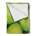 thumbnail image 2 of Fruits Soft Flannel Fleece Throw Blanket, Realistic Looking Pile of Green Apples Healthy Snack Eating Clean Fresh, Cozy Plush for Indoor and Outdoor Use, 60" x 80", Apple Green Cream, by Ambesonne, 2 of 5