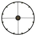 thumbnail image 3 of ACROMA  12-light 40In Modern Farmhouse Wagon Wheel Chandelier Black/ Gold Candle Lighting - 40'' D, 3 of 5