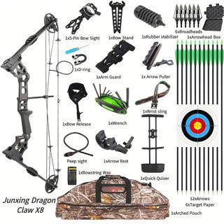 JUNXING M131 Compound Bow Bowhunting Bowfishing 30-55 lbs