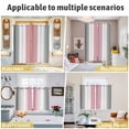 thumbnail image 6 of Pink Grey White Kitchen Curtains Small Short 39 Inch Length, Farmhouse Ombre Color Modern Simple Grommet Top Bedroom Living Room Curtains, Light Filtering Cafe Curtain Drapes 2 Panels Set 55''x39'', 6 of 9