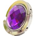thumbnail image 1 of AVEKI 1 Pc Foldable Handbag Purse Hook Hanger Round Crystal Rhinestone Folding Table Bag Hanger Holder Purple 0516M, 1 of 1