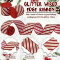 thumbnail image 5 of BinKFF Christmas Ribbon Wired 2.5 inch, 5 Rolls 5 Yards Red and Green Christmas Tree Ribbon,Holiday Wired Ribbons for Tree Topper Bow Wreath Gift Wrapping Xmas Decorations, 5 of 9