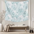 thumbnail image 5 of Turquoise Ocean Waves Large Tapestry for Bedroom Wall Hanging Tapestry, Moire Seaside Abstract Art Ceiling Backdrop Tapestries Poster Blanket Wall Decor for Teens Room Living Room Dorm 85" x 90", 5 of 8