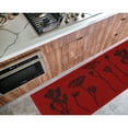 thumbnail image 4 of Wool Effect Wildflowers Kitchen Runner Rug 48 x 20 Inches Red Black, 4 of 5