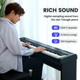 thumbnail image 5 of AODSK Digital Piano 88 Key keyboard Weighted Piano with Stable Wood Furniture stand Full Size Weighted Keyboard, with 3-Pedal Unit, 15W Stereo Speakers, MP3 Function, Black, Piano Lessons, 5 of 7