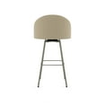 thumbnail image 4 of Amisco Nelly 26 In. Swivel Counter Stool - Beige Fabric / Grey Metal, 4 of 9