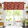 thumbnail image 3 of Christmas Gingerbread Man Valances for Windows Snowman Xmas Tree Star Red Rod Pocket Curtain Valance Window Treatment Short Curtains for Kitchen Living Room, 60"x18", 3 of 5