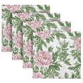 thumbnail image 5 of WOBOGO Pink Peonies Pattern Cloth Napkins 4 Pieces Soft Elegant Touch Durable Absorbent Quick Drying for Elegant Dining, 5 of 8