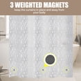 thumbnail image 3 of NEWEEN Waterproof Shower Curtain Liner 8G EVA Thick Shower Curtain with Heavy Duty 3 Bottom Magnets Shower Liner for Shower Stall, Bathtubs, 3D Water Cube Pattern, 72 x 72,12 Hooks, 3 of 9