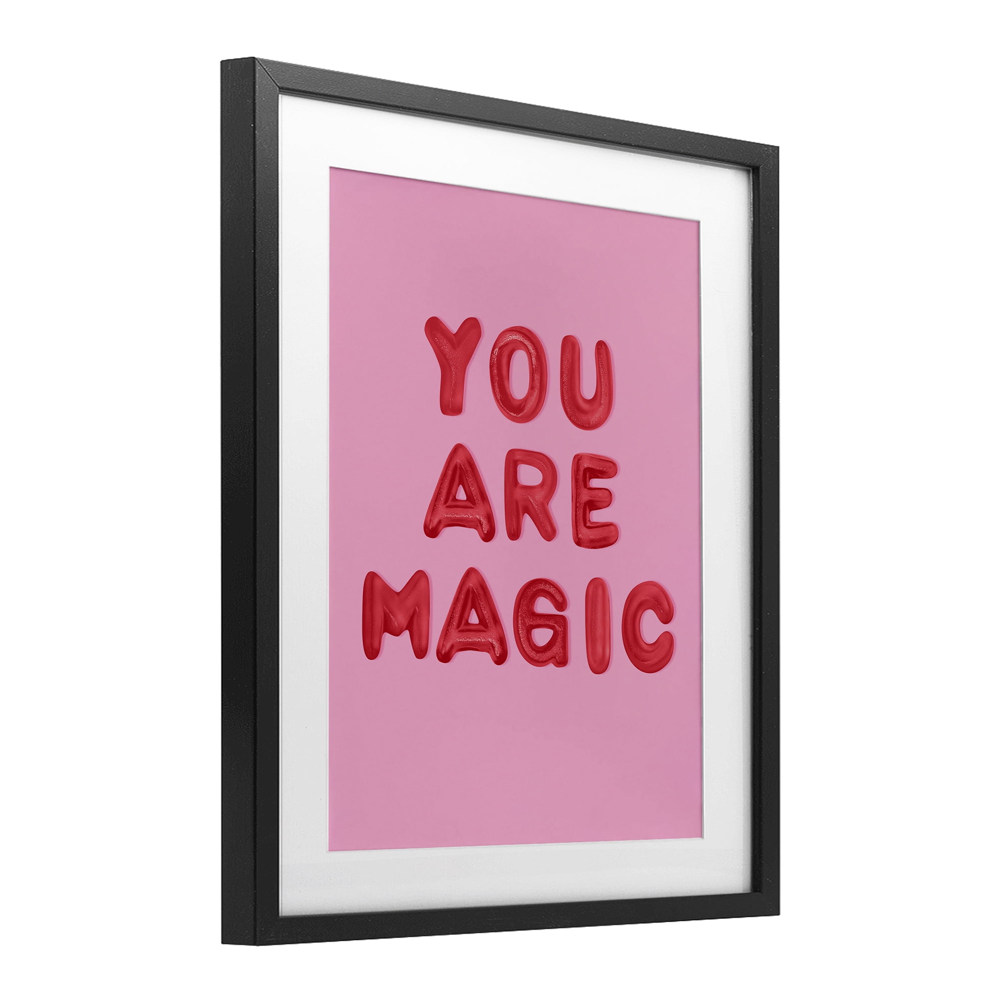 Stupell Industries You Are Magic Red & Pink Black Framed Print Under Glass, design by LISH Creative