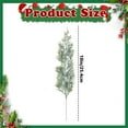 thumbnail image 3 of Christmas Snow Frosted Pine Red Berry Branches, Snowy Artificial Pine Needles Branches Twigs, Greenery Ceder Sprigs Pine Picks Stems for Christmas Wreath Home Garden Decoration, 1 Pcs, 10 Inches, 3 of 4