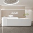 thumbnail image 3 of Reception Counter Desk Parental Advisory Luxury Front Desk Reception Cafe Counter Information Mesa De Escritorio Furniture My Lux Decor Round, 3 of 10