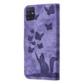 thumbnail image 2 of Compatible with Samsung Galaxy A71 4G Embossed Butterfly Cat Wallet Case with Card Slots Kickstand Cover, 2 of 5