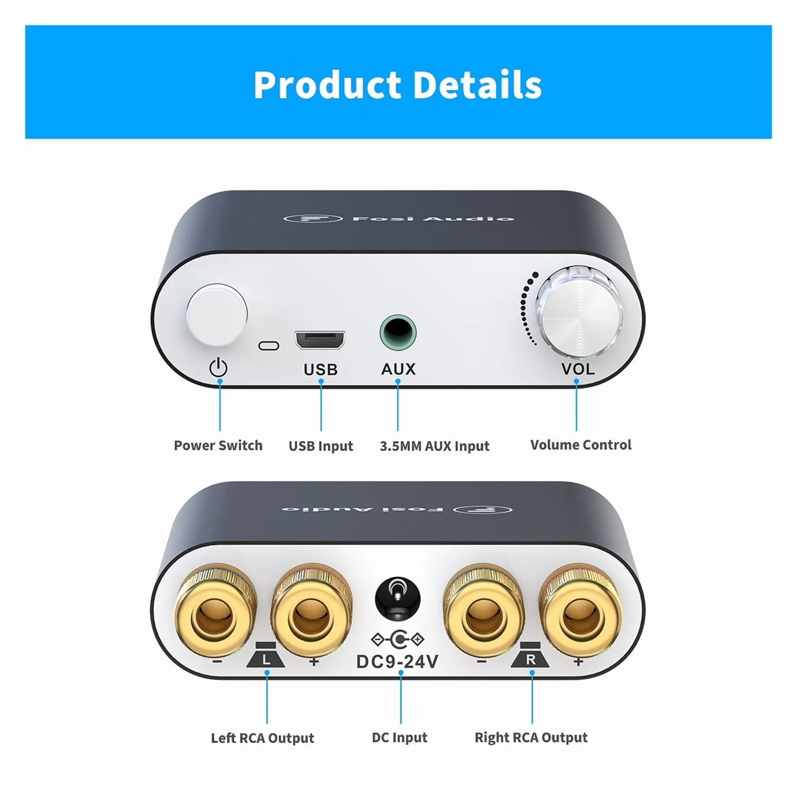 Bluetooth Sound Power Amplifier 100W X2 Wireless Receiver TPA3116D2 Mini HiFi Digital Power Amp ZK1002D Power Supply