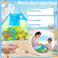 thumbnail image 5 of sixwipe 20 Pcs Beach Toy Set with Storage Bag & Dinosaur Toys, Plastic Sand Play Kit with Sifter Shovels and Folding Bucket, Sandbox Toys for Garden Pool Beach Fun, 5 of 8