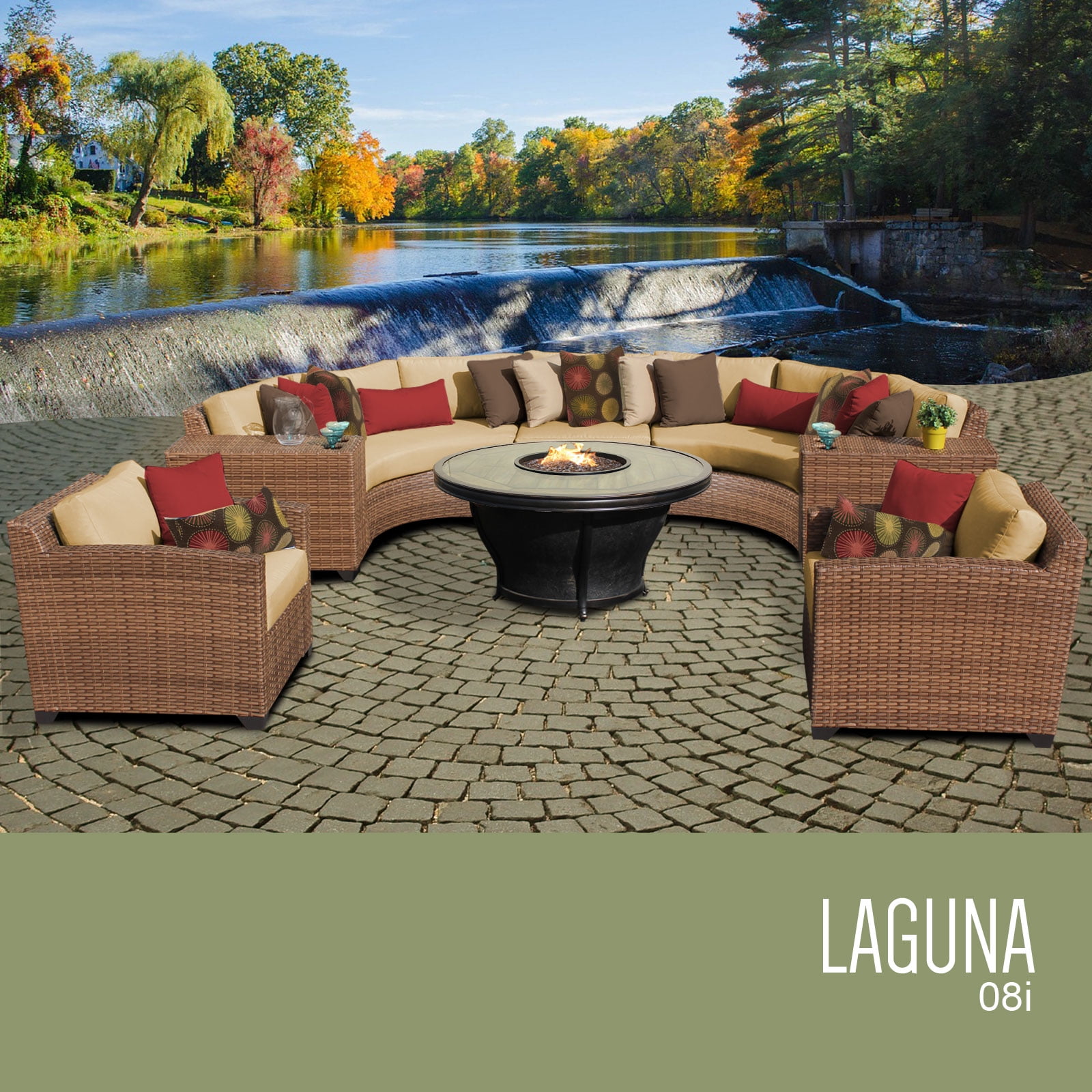 Laguna 8 Piece Outdoor Wicker Patio Furniture Set 08j