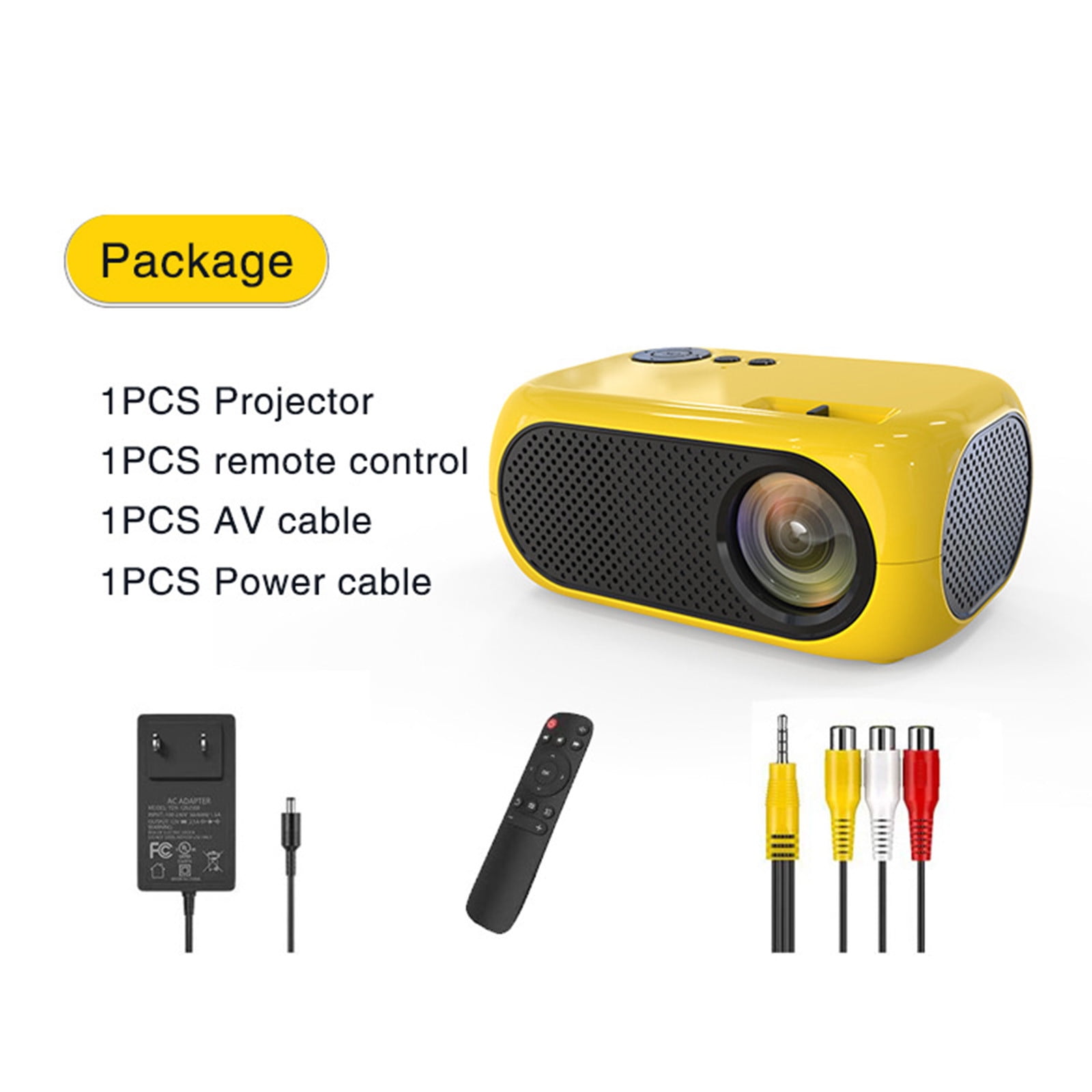 Nkmbld Smart Projector with WiFi and Bluetooth, Household Portable Mini Projector Supports 1080P Synchronize Smartphone Screen by WiFi/USB Cable for Home Entertainment