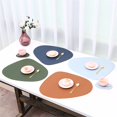 thumbnail image 2 of 39cm Pu Leather Placemats Place Mats Coffee Coaster Waterproof for Kitchen Table Red, 2 of 8